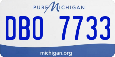 MI license plate DBO7733