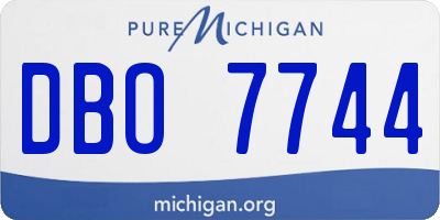MI license plate DBO7744