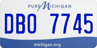 MI license plate DBO7745