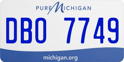 MI license plate DBO7749