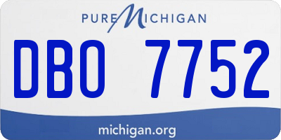 MI license plate DBO7752