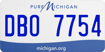 MI license plate DBO7754