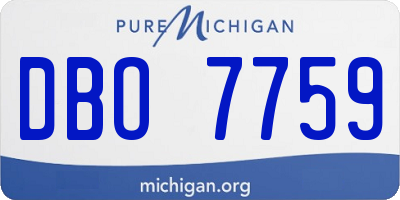 MI license plate DBO7759