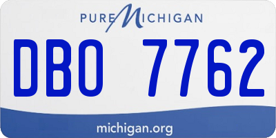 MI license plate DBO7762