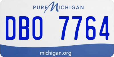 MI license plate DBO7764
