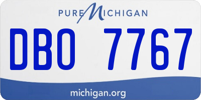 MI license plate DBO7767