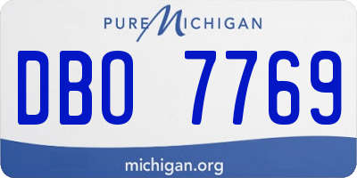 MI license plate DBO7769