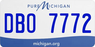 MI license plate DBO7772