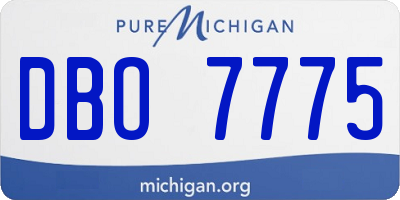 MI license plate DBO7775