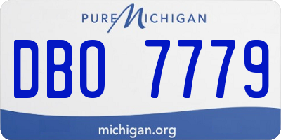 MI license plate DBO7779