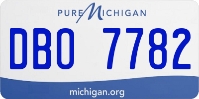 MI license plate DBO7782