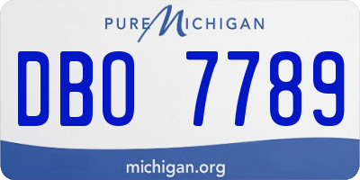 MI license plate DBO7789