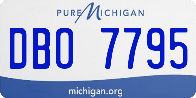 MI license plate DBO7795