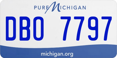 MI license plate DBO7797