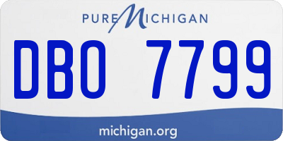 MI license plate DBO7799