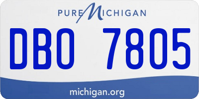 MI license plate DBO7805