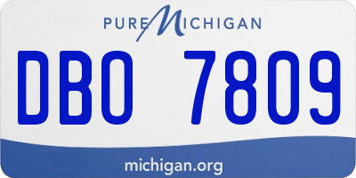 MI license plate DBO7809