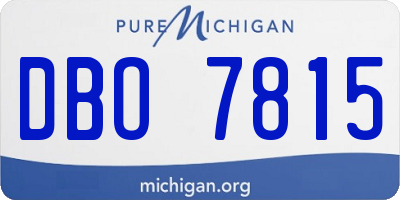MI license plate DBO7815