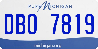 MI license plate DBO7819
