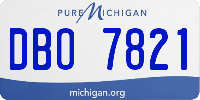 MI license plate DBO7821
