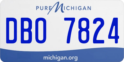MI license plate DBO7824