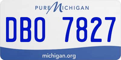 MI license plate DBO7827