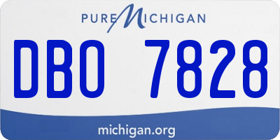 MI license plate DBO7828
