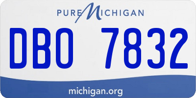 MI license plate DBO7832