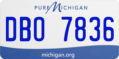 MI license plate DBO7836