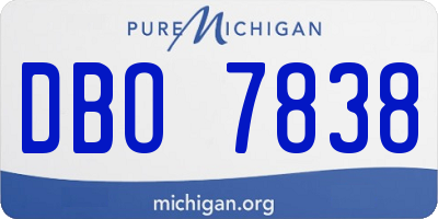 MI license plate DBO7838
