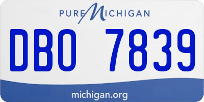 MI license plate DBO7839
