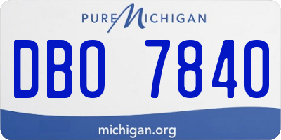 MI license plate DBO7840