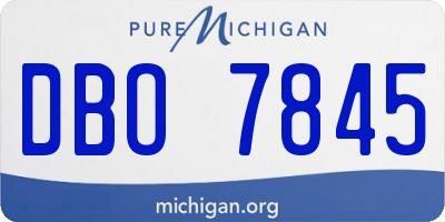 MI license plate DBO7845