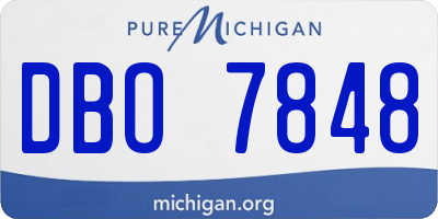 MI license plate DBO7848