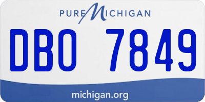MI license plate DBO7849