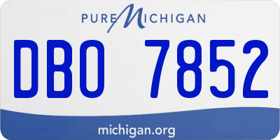 MI license plate DBO7852