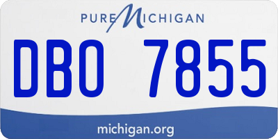 MI license plate DBO7855