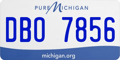 MI license plate DBO7856