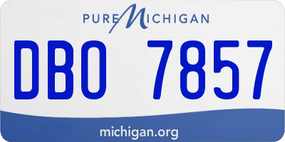 MI license plate DBO7857
