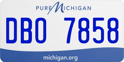 MI license plate DBO7858