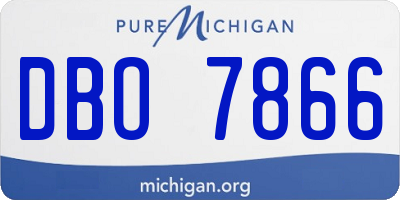 MI license plate DBO7866