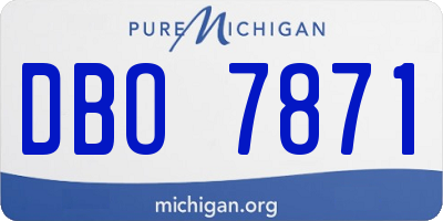 MI license plate DBO7871