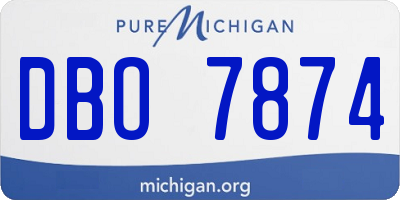 MI license plate DBO7874