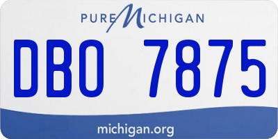 MI license plate DBO7875