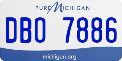 MI license plate DBO7886