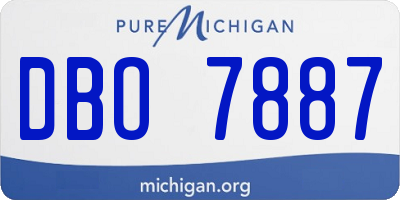 MI license plate DBO7887
