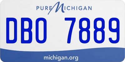 MI license plate DBO7889
