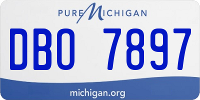 MI license plate DBO7897