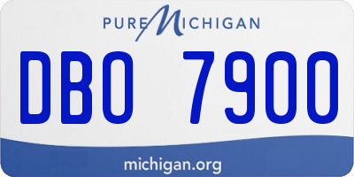 MI license plate DBO7900