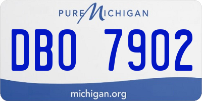 MI license plate DBO7902